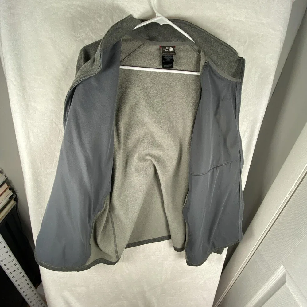 The North Face Canyonlands Jacket Mens 2XL Gray Yellow Fleece Lined Full Zip